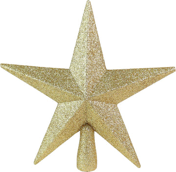 Christmas Glitter Star Tree Topper - Gold Holiday Decor Bethlehem Ornament