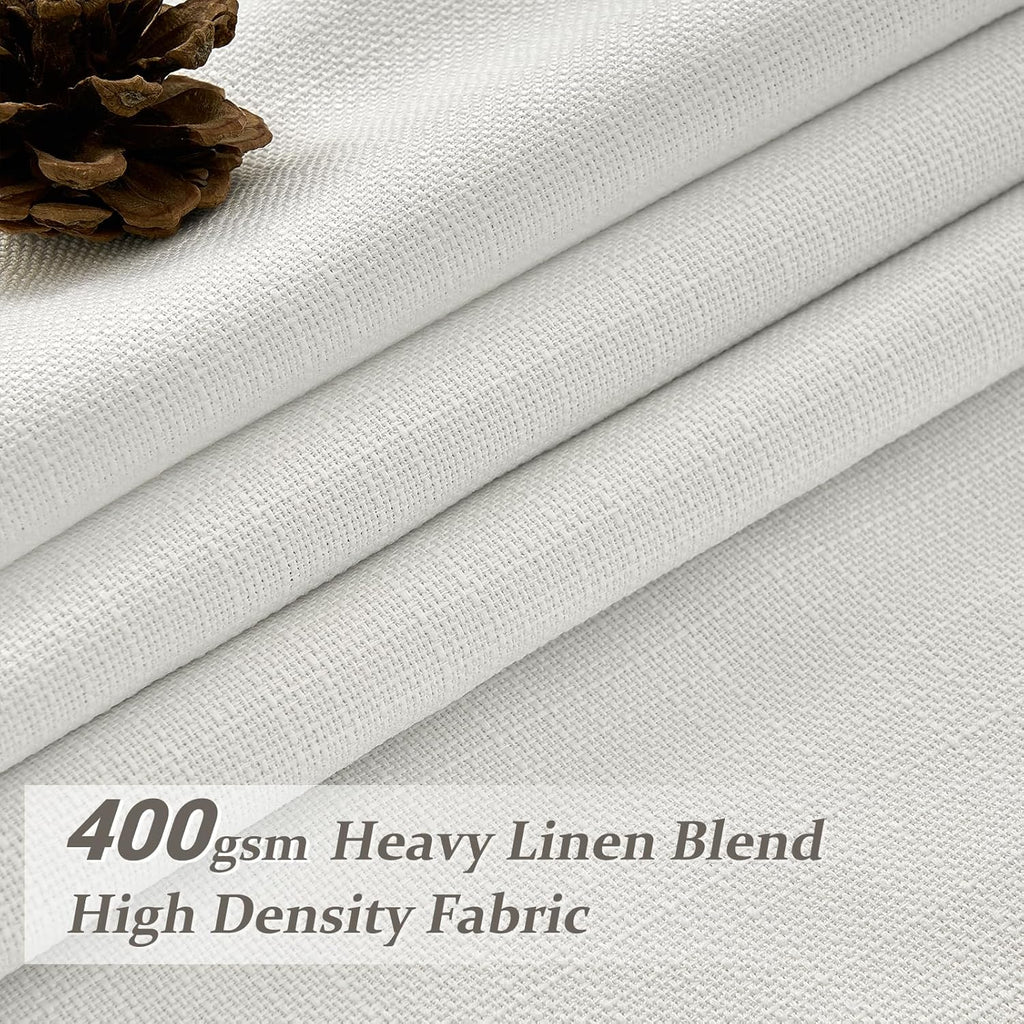 Pleat Viral Linen 90 Inch Blackout Curtains, Pinch Pleated Soundproof Privacy Farmhouse Window Drapes Decor with