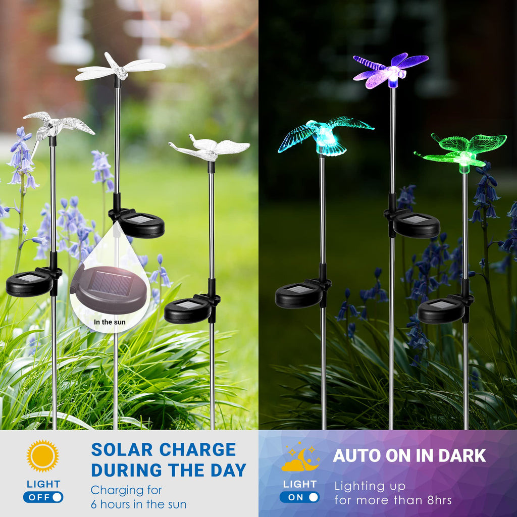 Solar Garden Lights Decor Butterfly Path Lights Outdoor Decorations