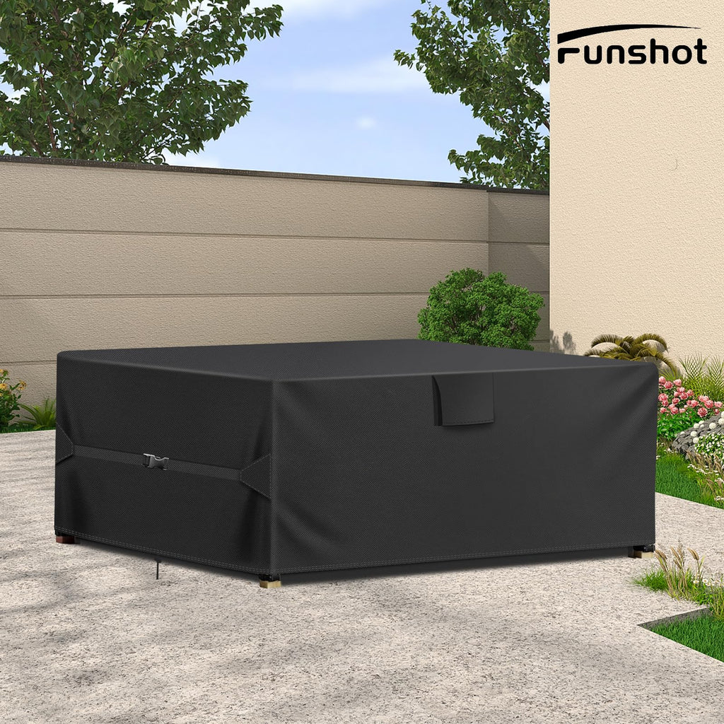 Patio Furniture Set Cover, 111"L X 74"W X 28"H, 600D Outdoor Furniture Covers Waterproof, Rectangular Heavy Duty