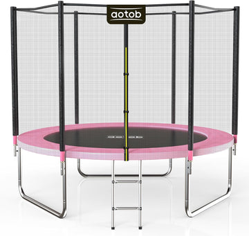 Trampoline with Net for Kids Outdoor 8 10 12 14 15FT ASTM 400LBS | Combo Bounce Jump for Kids and Adults Backyard