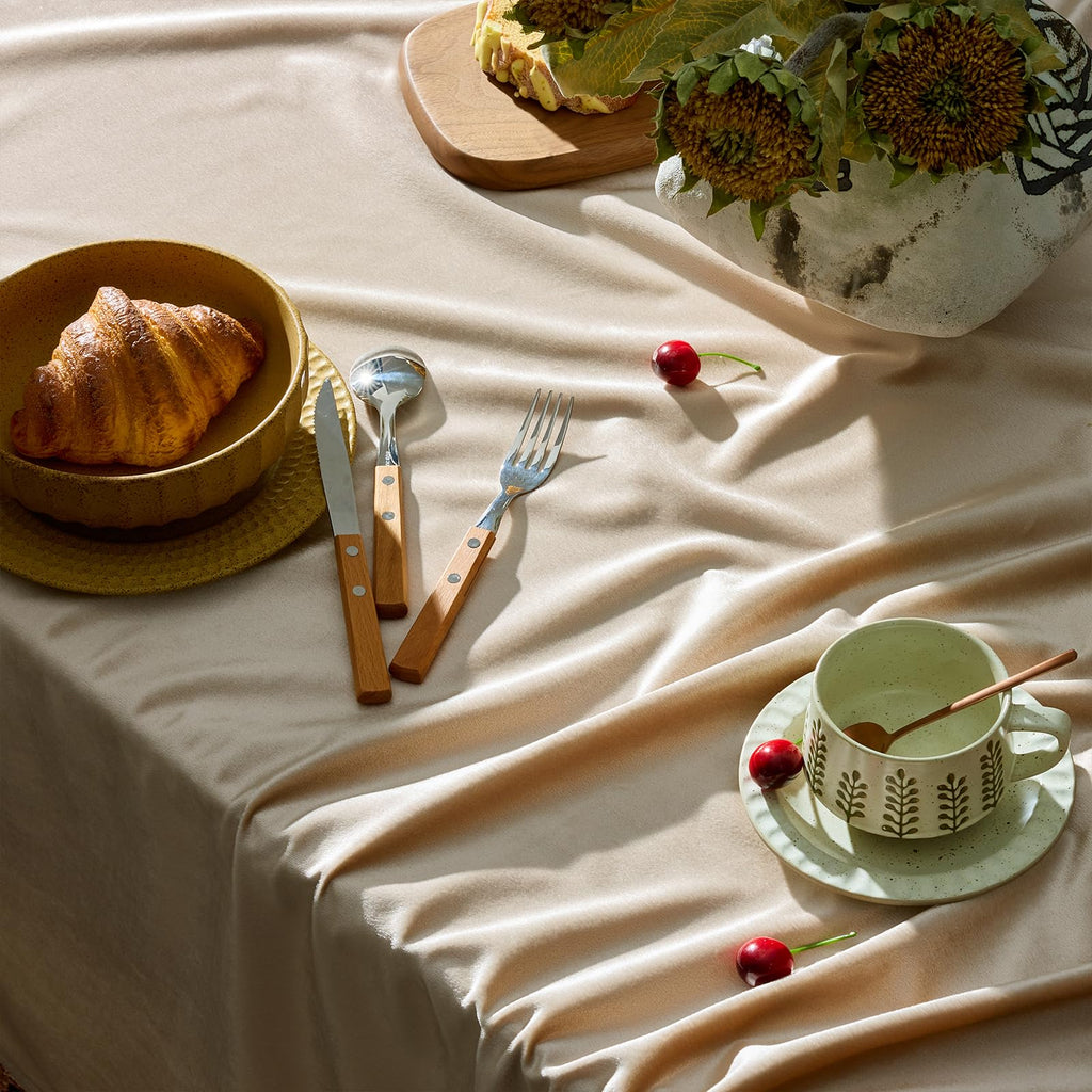Velvet Tablecloths Rectangular 55x84 Inch French Luxury Solid Table Cloth