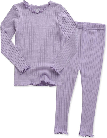 12Y Infant Kids Toddler Junior Girls Soft Comfy Modal Tencel Shirring Sleepwear Pajamas 2pcs Set