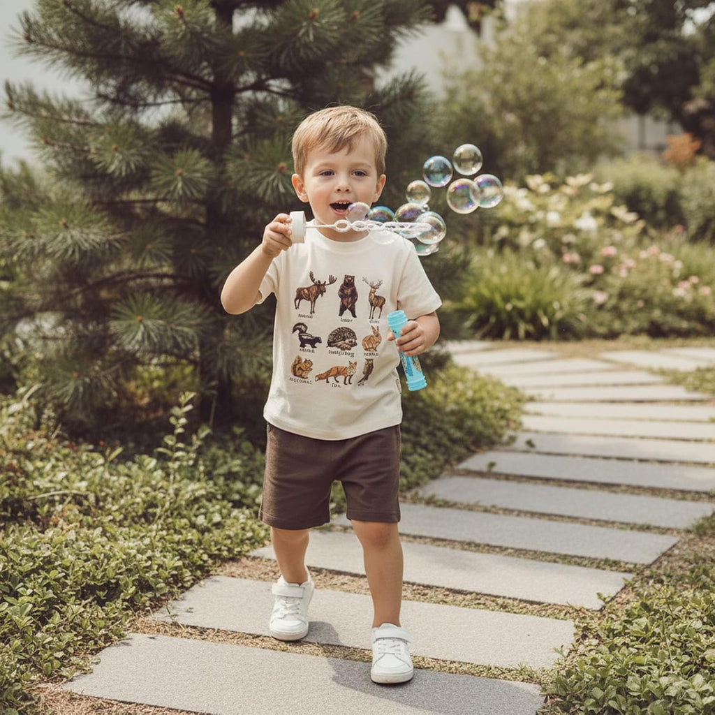 Toddler Baby Boy Clothes Summer Outfit Animals Shirt Shorts Set