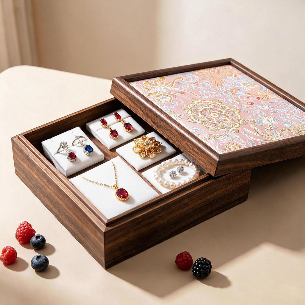 Decorative Keepsake Memory Box, MDF Wooden Storage Box with Lid