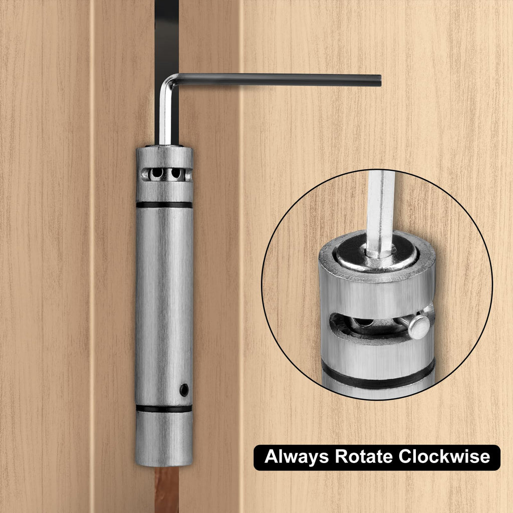 3 Pack Self Closing Door Hinges 4 Inch Brushed Nickel 1/4" Radius