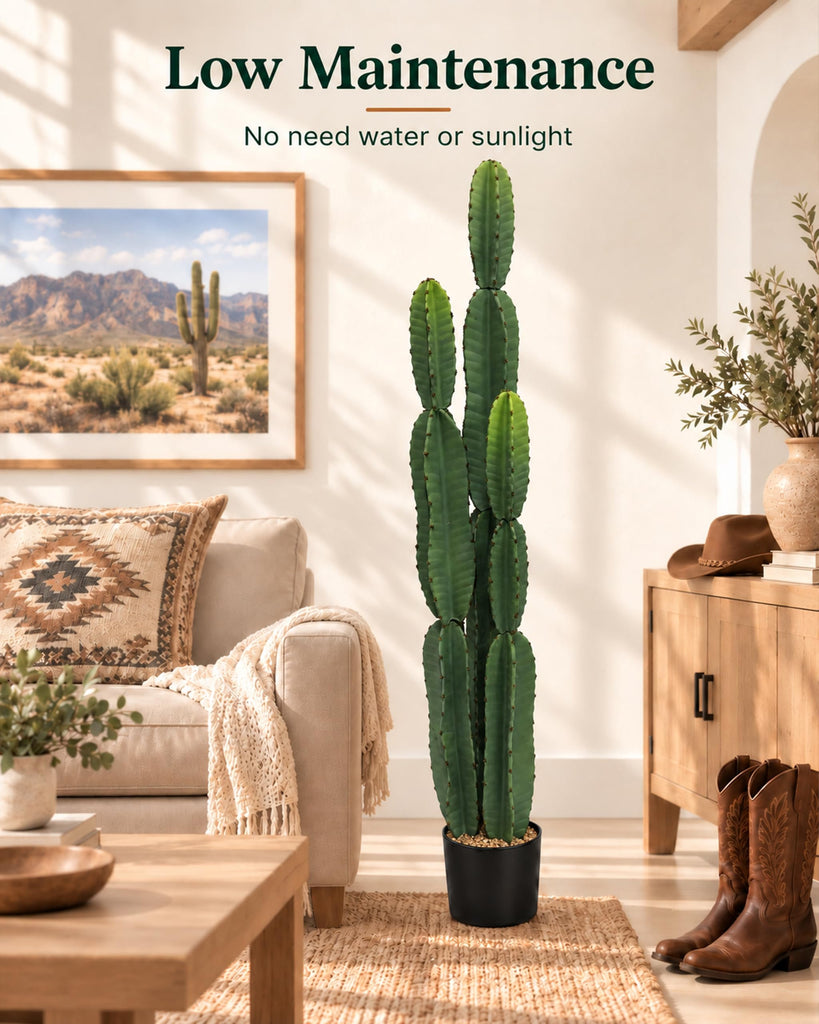 Fake Cactus, 6FT Tall Artificial Plants Living Room Decor