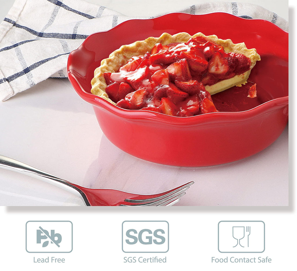 6.8 Inch Ceramic Pie Pans, 16 oz Deep Dish Pie Pan Set of 4