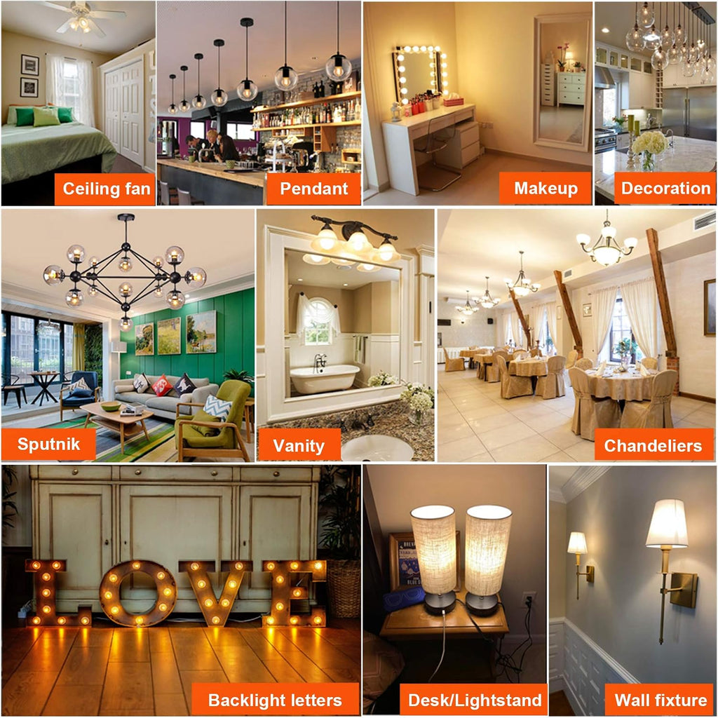 G16.5 Edison Bulbs,E26 Led Bulb 60 watt,Warm White 2700K,Clear