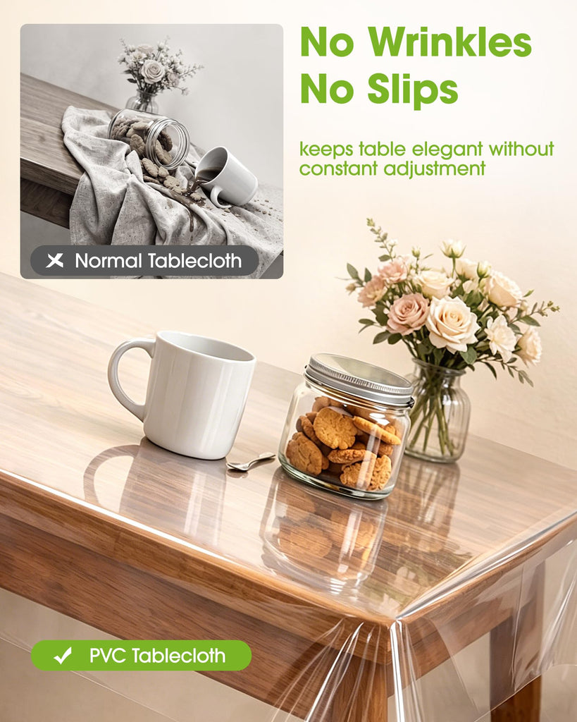 Clear Plastic Table Cover Protector 60 x 120 Inch