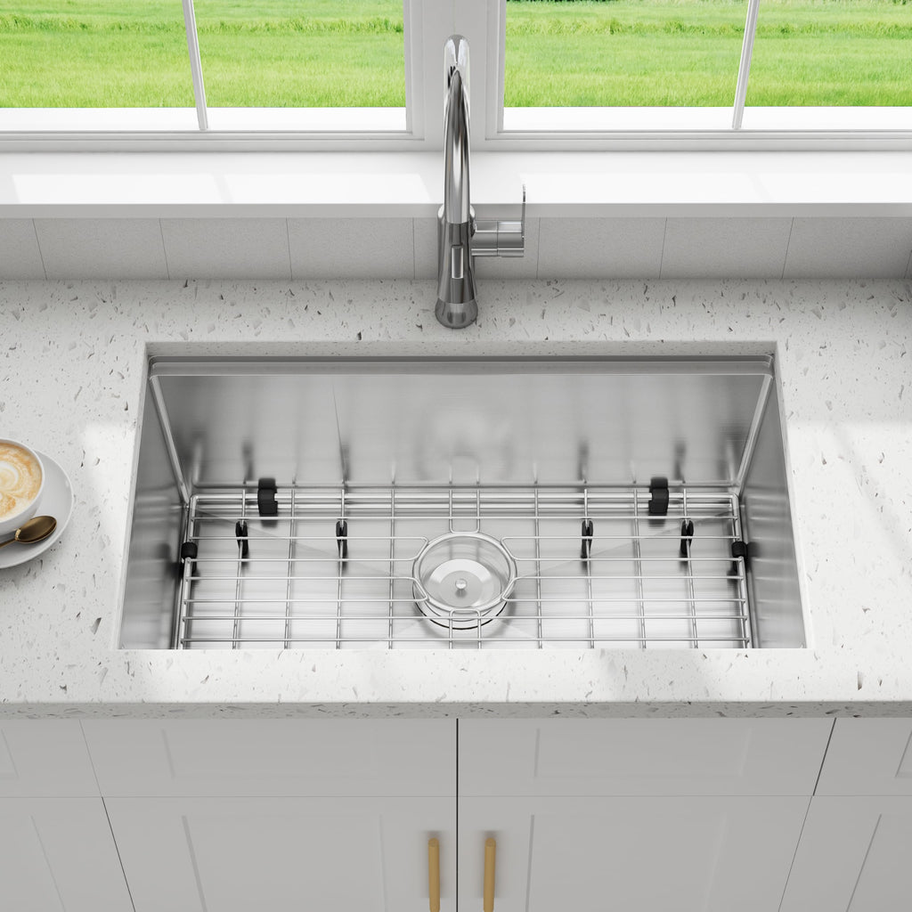 27 Inch Undermount Workstation Handmade Single Bowl Kitchen Sink