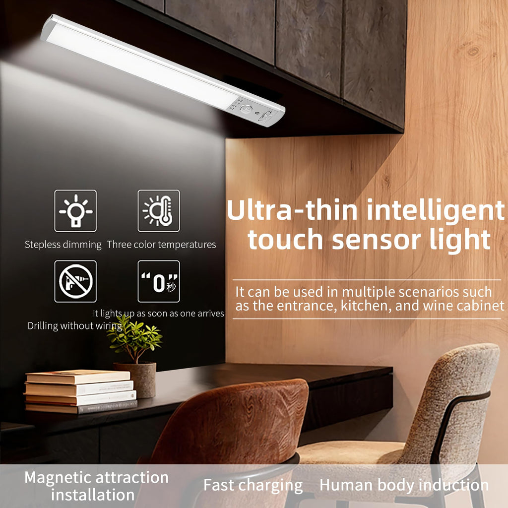 10" 76-LED Motion Sensor Under Cabinet Lights, Wireless