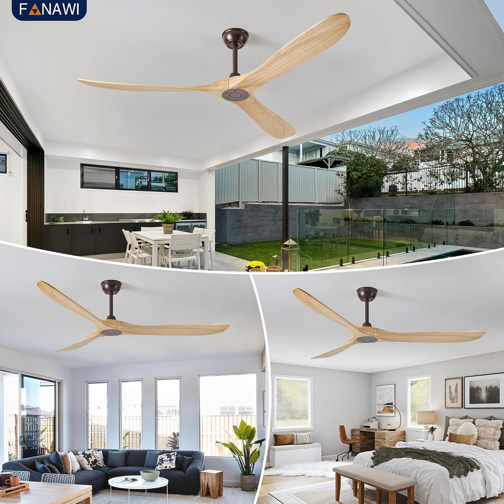 Inspired Maverick Style 72" wood ceiling fan, Oil Rubbed Bronze