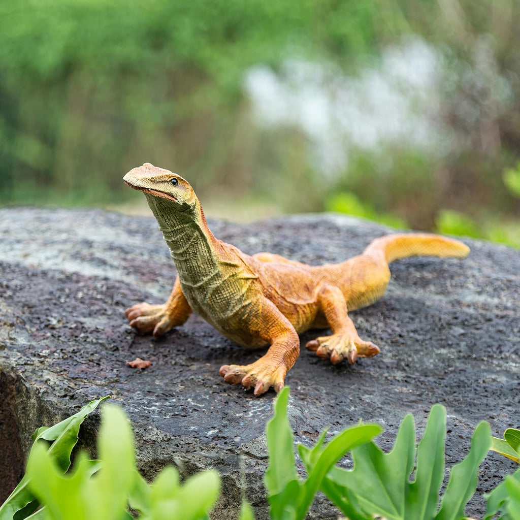 Outdoor Resin Lizard Garden Statue, Brown, 23.23 x 11 x 10.24 inches Large Outdoor Resin Reptile Models Tropical
