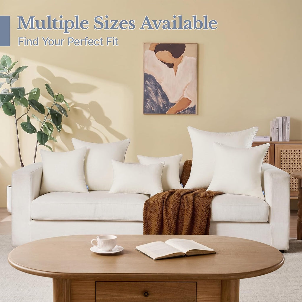 12 x 20 Lumbar Pillow Inserts for Sofa Couch Support - Set of 2