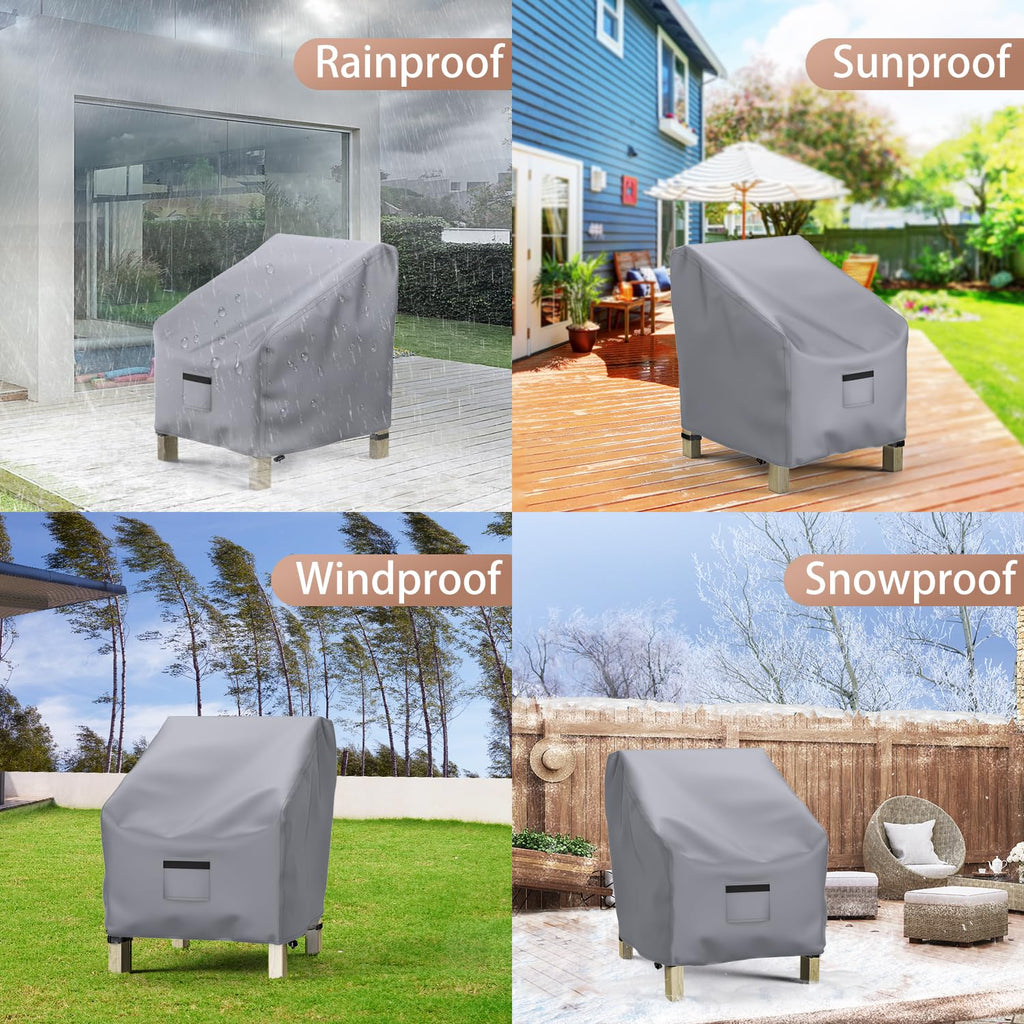Waterproof, Lounge Deep Seat Cover, Heavy Duty Outdoor Lawn Patio Furniture Covers (36" W x 37" D x 36" H - 2 Pack)