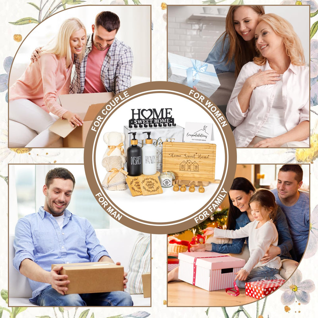 Warming Gifts New Home, 14 Pcs Housewarming Gift Baskets for Couples