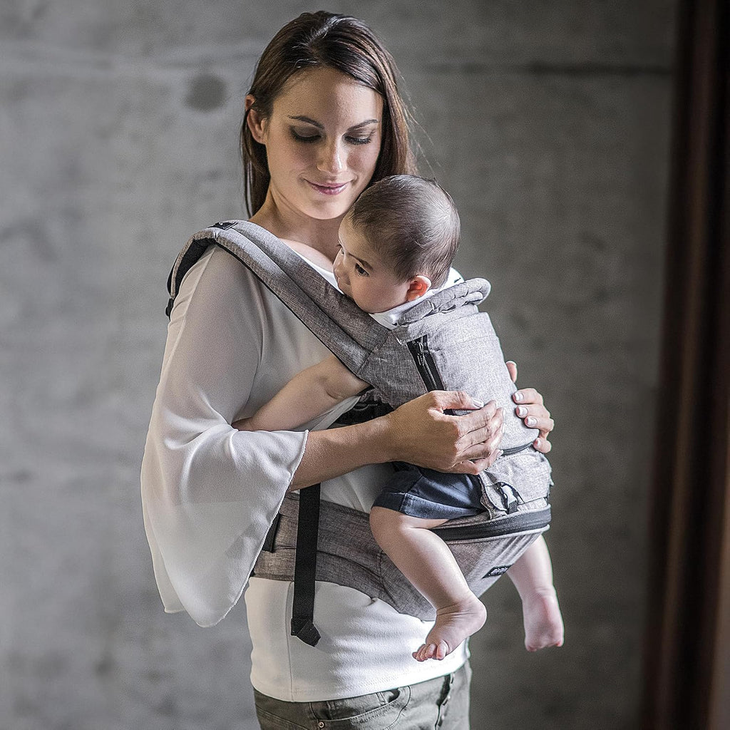 Ergonomic Hip Seat Baby Carrier, 6 Carry Positions, Newborn to Toddler, Lumbar Support, Adjustable Waist Belt