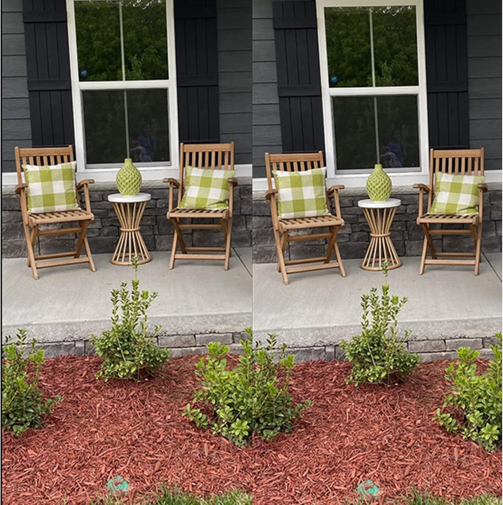 Outdoor Green Throw Pillow Covers 18x18 Set of 2 Buffalo Plaids Check Spring Front Porch Decorative Gingham Cushion