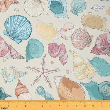 Ocean Coastal Nature Fabric by The Yard 2 Yards Soft