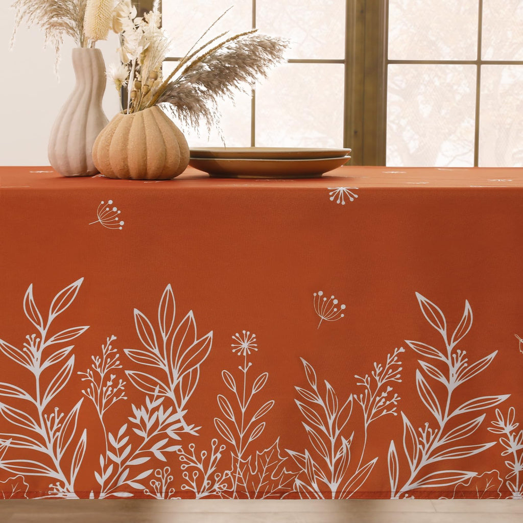 Fall Tablecloth Rectangle 60 x 144 Inch, Thanksgiving Home Decor