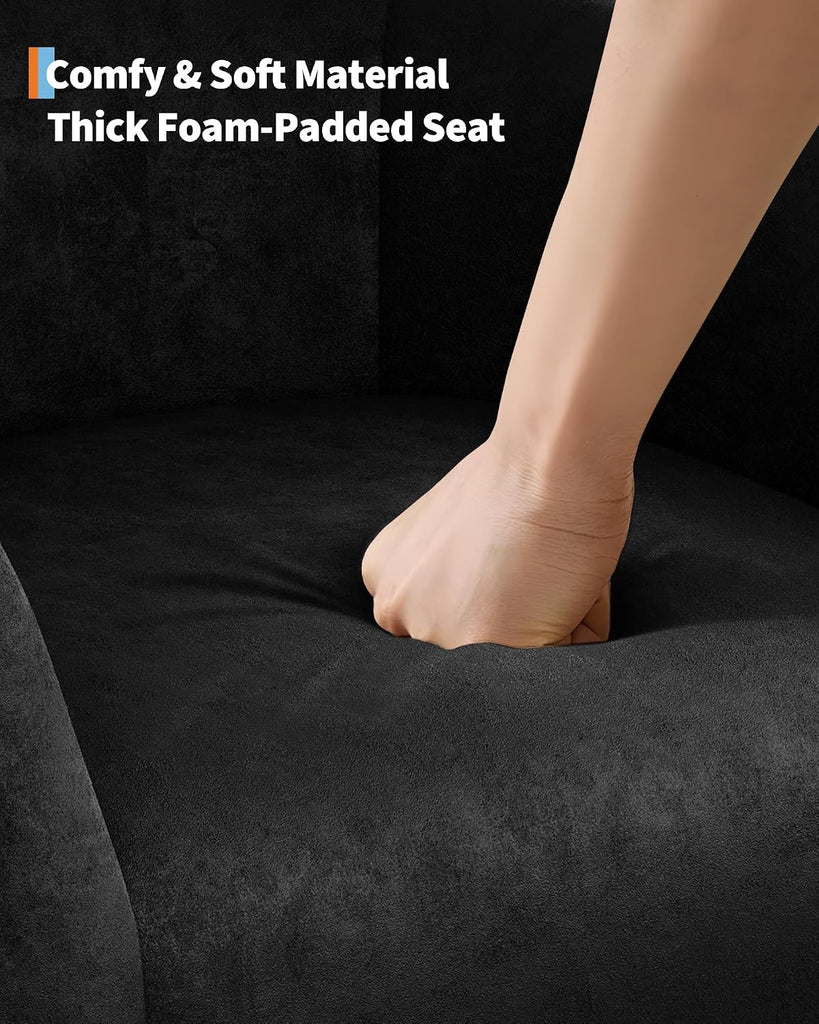 Accent Chair Club Chair Set of 2 Comfy Armrest Upholstered Barrel Chair with Soft Padded Seat Bedroom Study Waiting