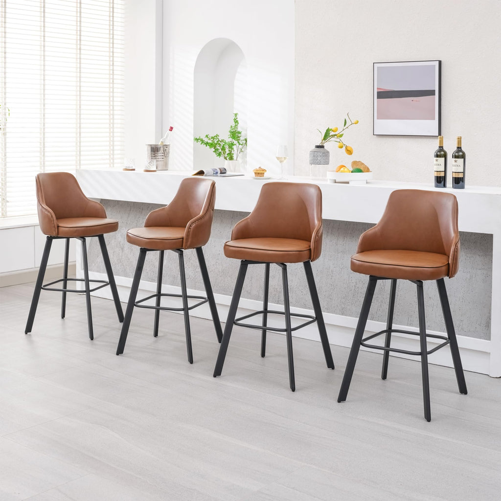 Bar Height Bar Stools Set of 4, 30" Stools with Back Island