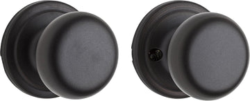 Hancock Interior Passage Door Knob, Handle For Closet and Hallway Doors, Non-Locking Doorknob in Venetian Bronze