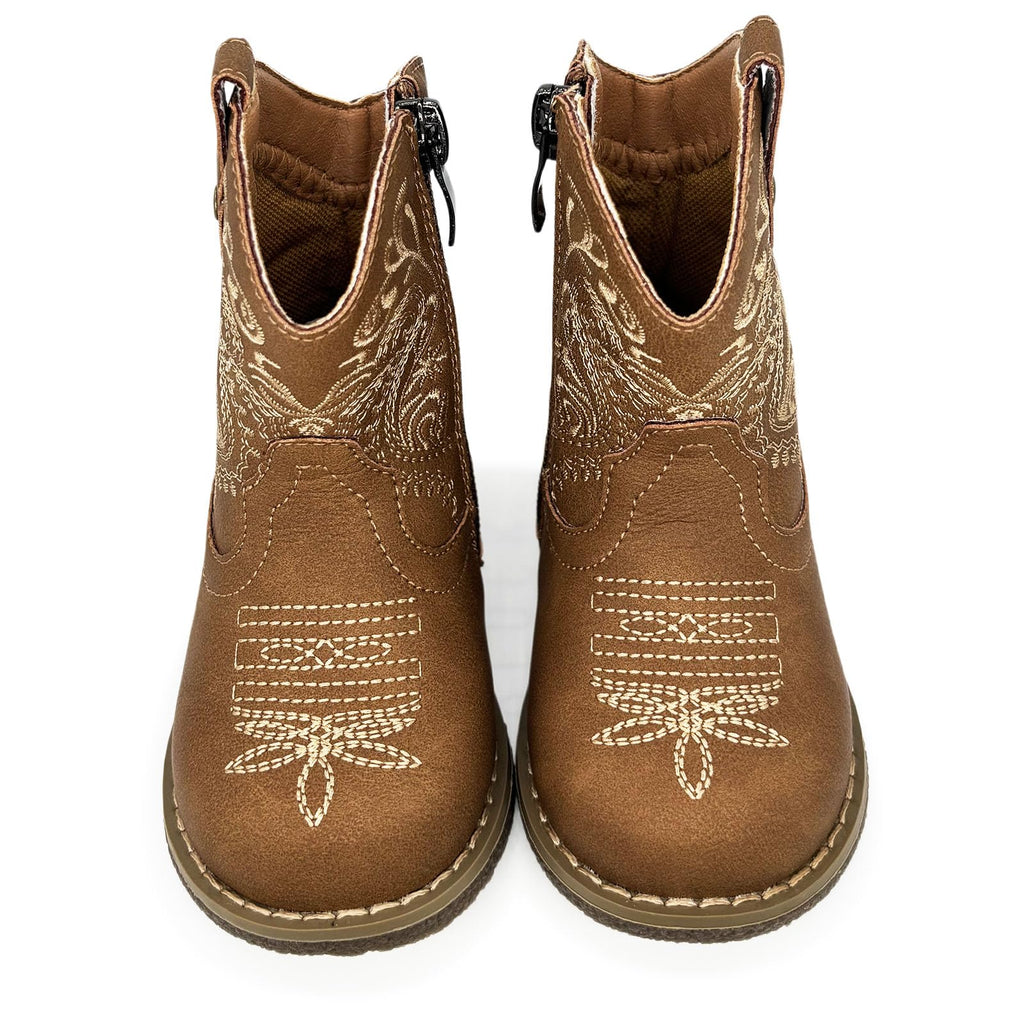 Baby Cowgirl Cowboy Western Boots for Infant Boy Girl Brown