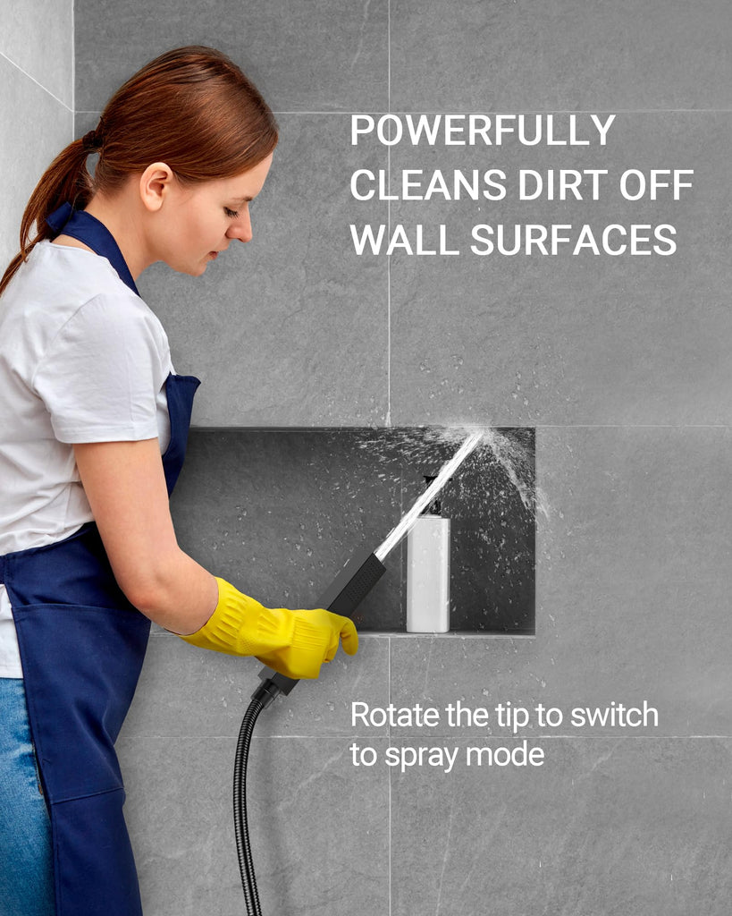 20" LED Ceiling Shower System with 6 Jets & Handheld, Matte Black