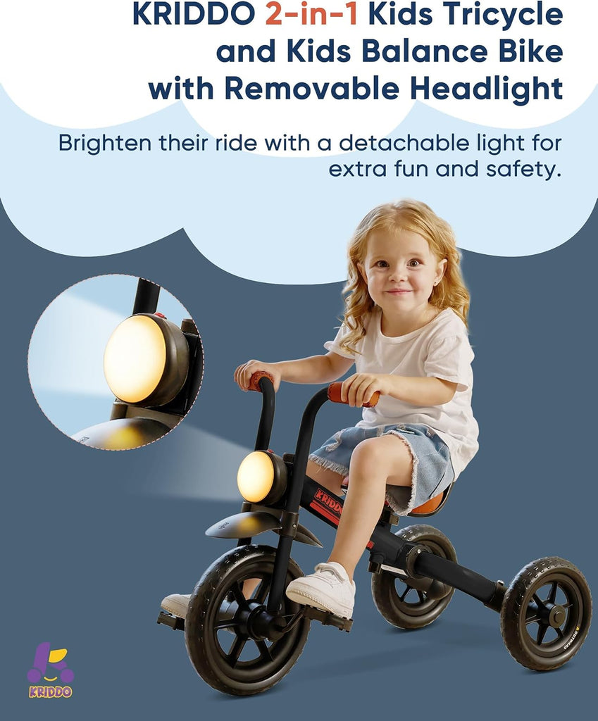 In-1 Foldable Balance Bike and Toddler Tricycle for 2 to 5 Years