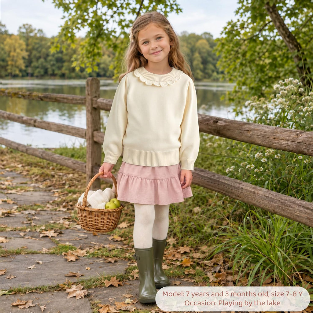 Toddler Girls Knit Pullover Sweater,Long Sleeve