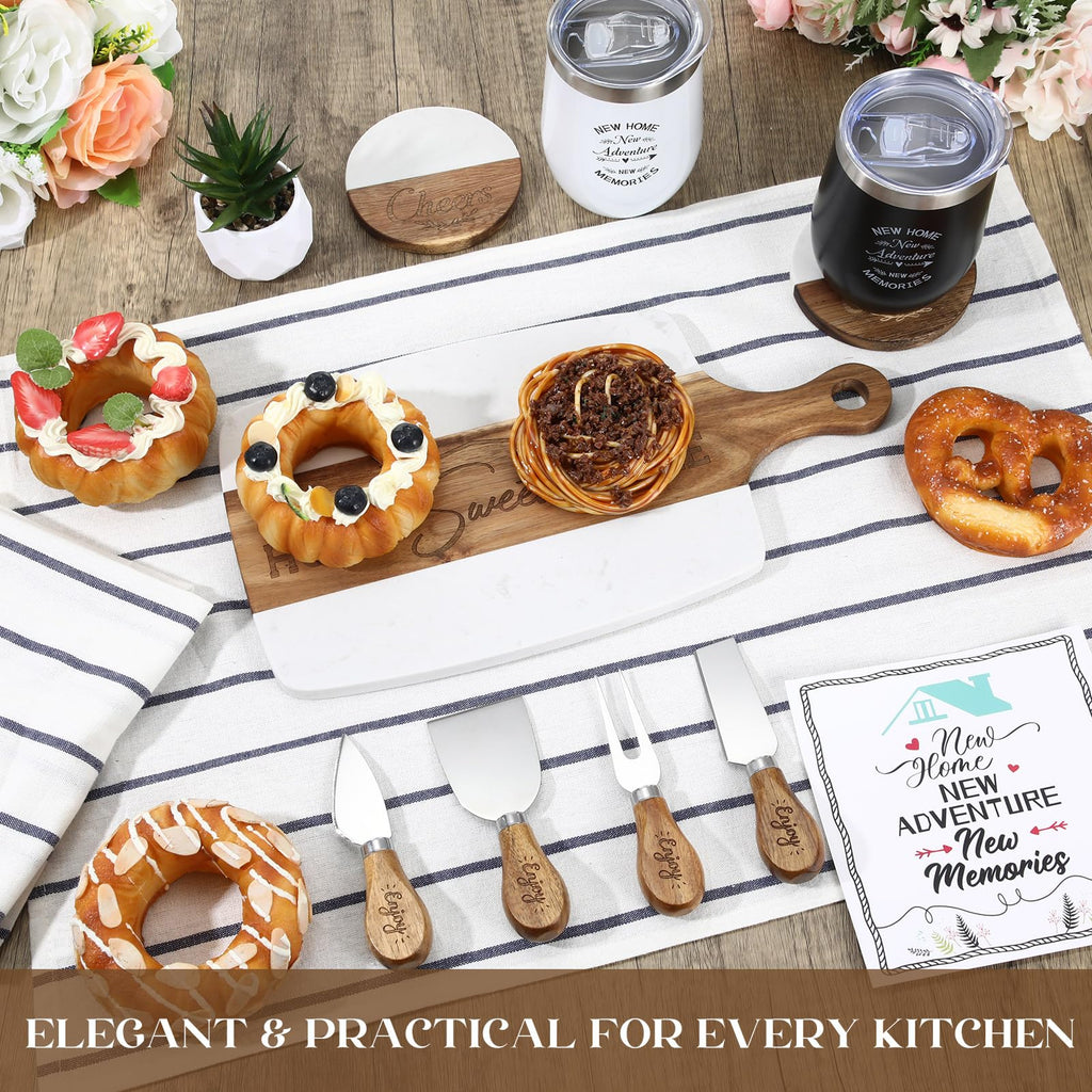 13 Pcs Housewarming Gifts New Home - Housewarming Gift Set for Couple, Warming New Home Basket Idea Gift for Women