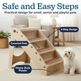 Pet Stairs - Home and Vehicle Foldable Nonslip Dog Steps with 4-Step Design