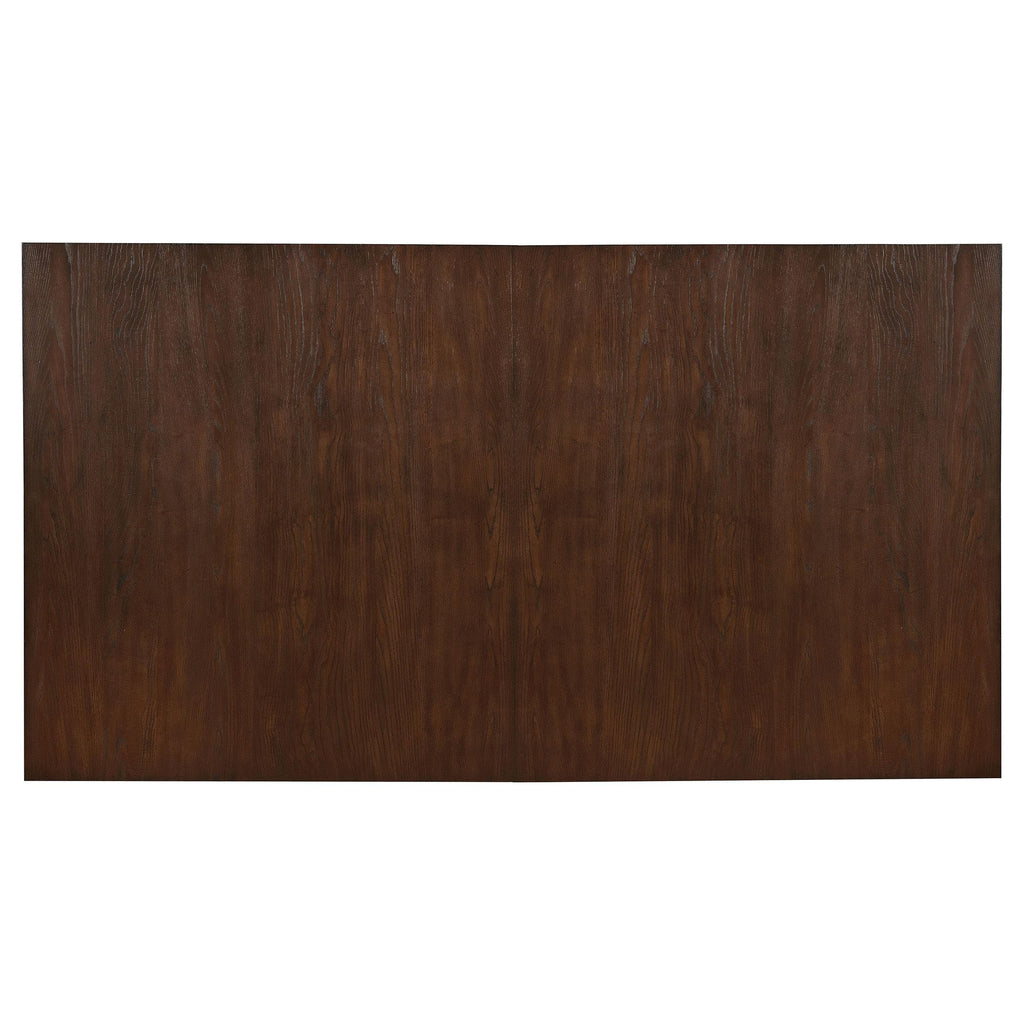 Furnishings - Brockway - Asian Hardwood & Veneer - Transitional Rectangular Dining Table with Extension Leaf and