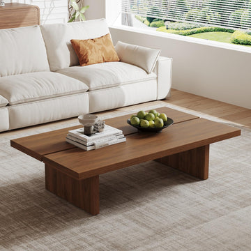 47" Low Coffee Table, Minimalist Modern Coffee Tables