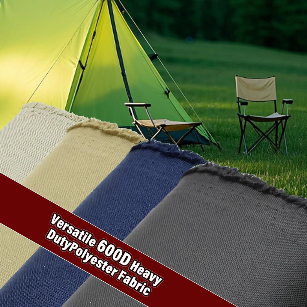 Fabric by The Yard, 58" W 600D Upholstery Polyester Material, Indoor Outdoor Water Resistant Fabric for Chair
