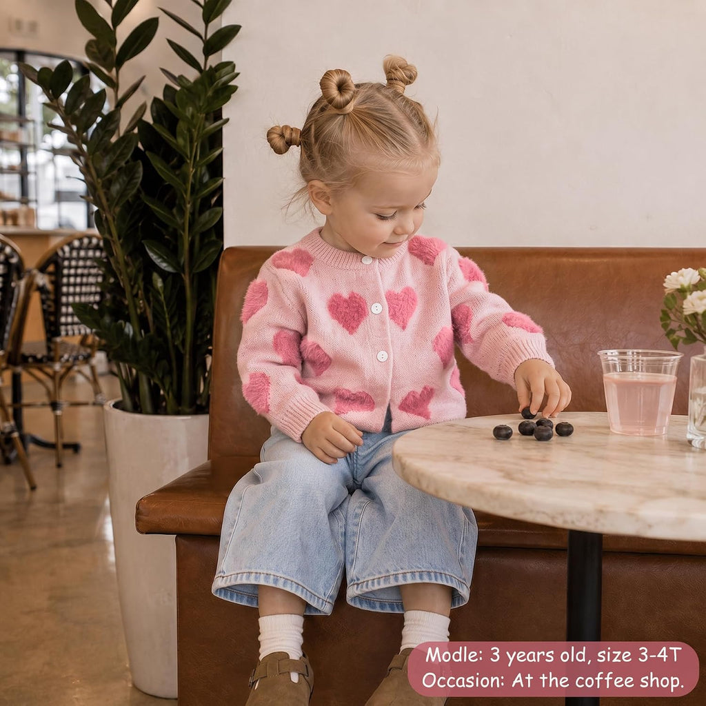 Baby Sweater Animal Leopard Heart Printed Baby Cardigan for Spring Autumn Fall