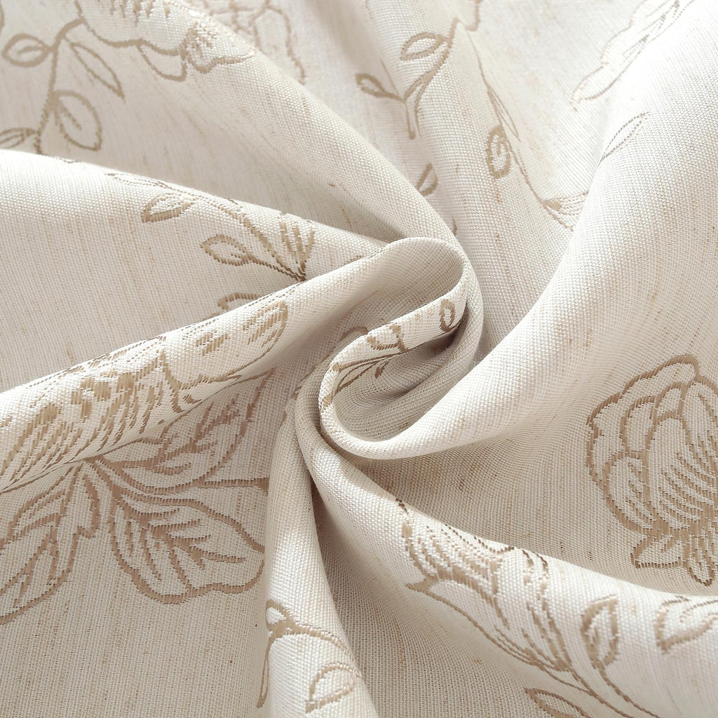 Premium Vintage Farmhouse Damask Floral 60 x 104 inch Rectangle Table Cloth - Water Resistant Linen 