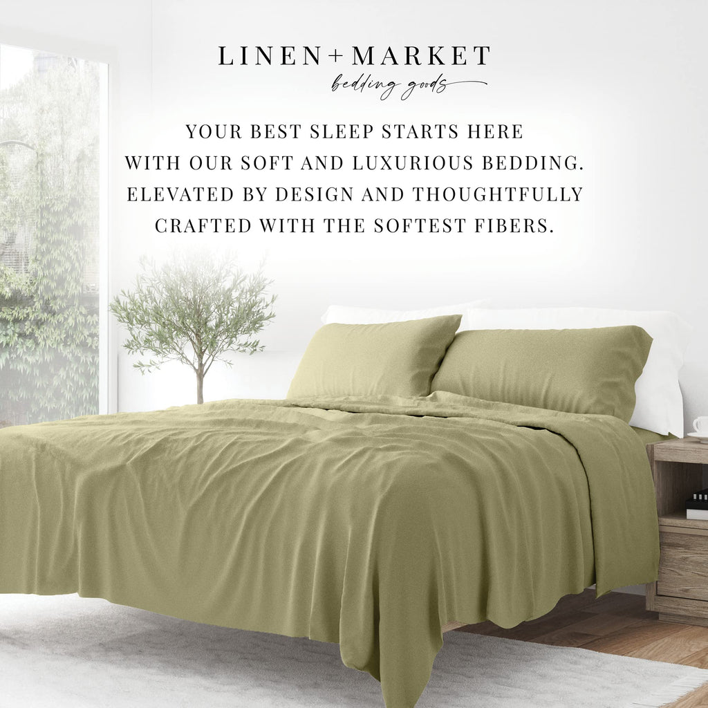 Queen Sheet Set 4 Piece - Ultra Comfortable & Breathable Cooling Queen Bed Sheets - Deep Pocket & Wrinkle-Free Sheets