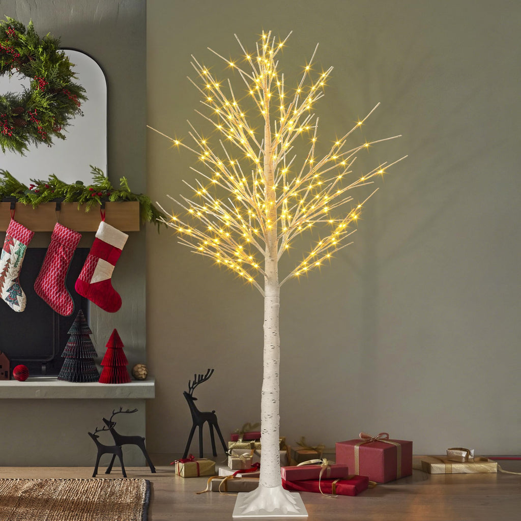 6 FT 144 LED Lighted Birch Tree