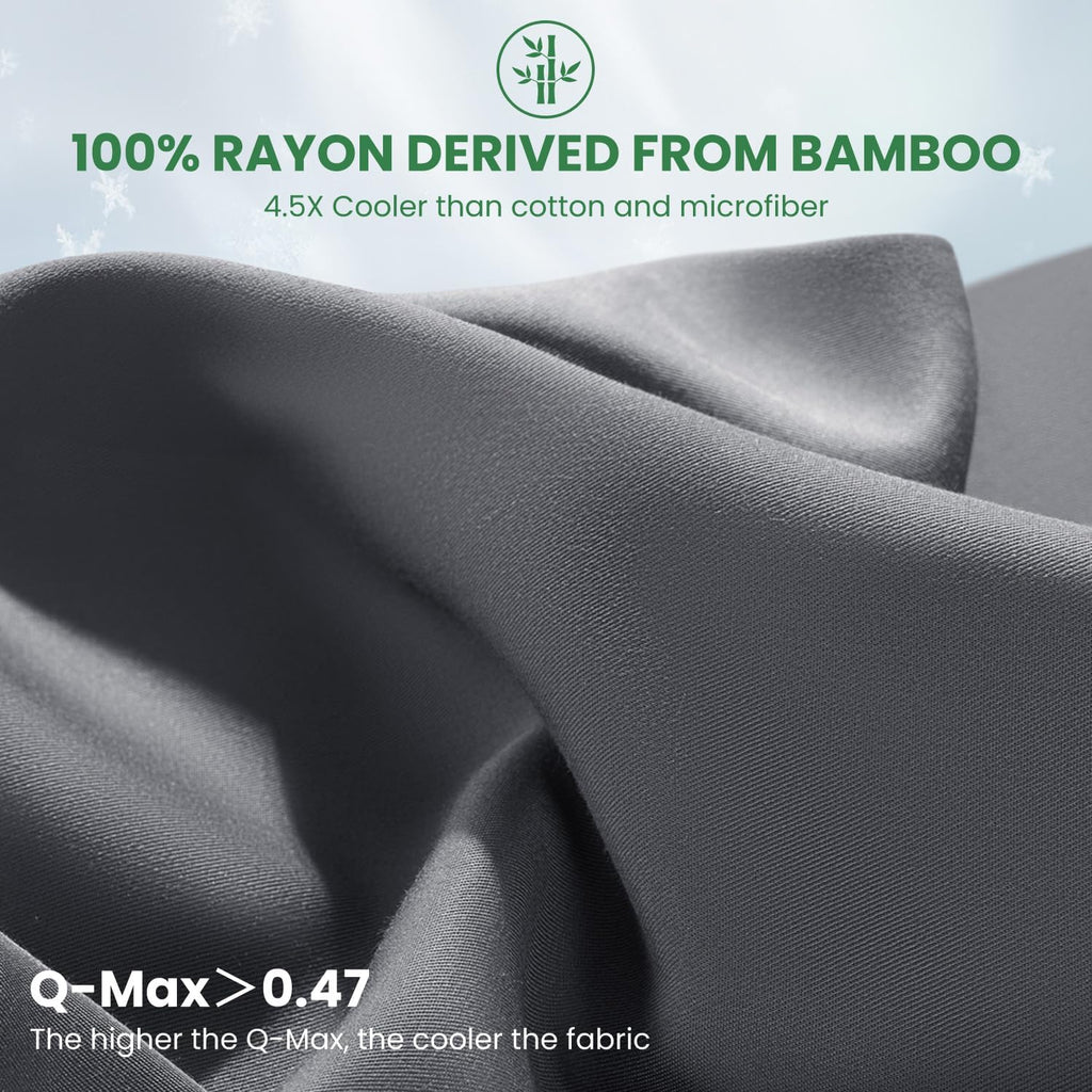 100% Viscose Derived from Bamboo_ Sheet Set 4Pcs, Extra Deep Pocket