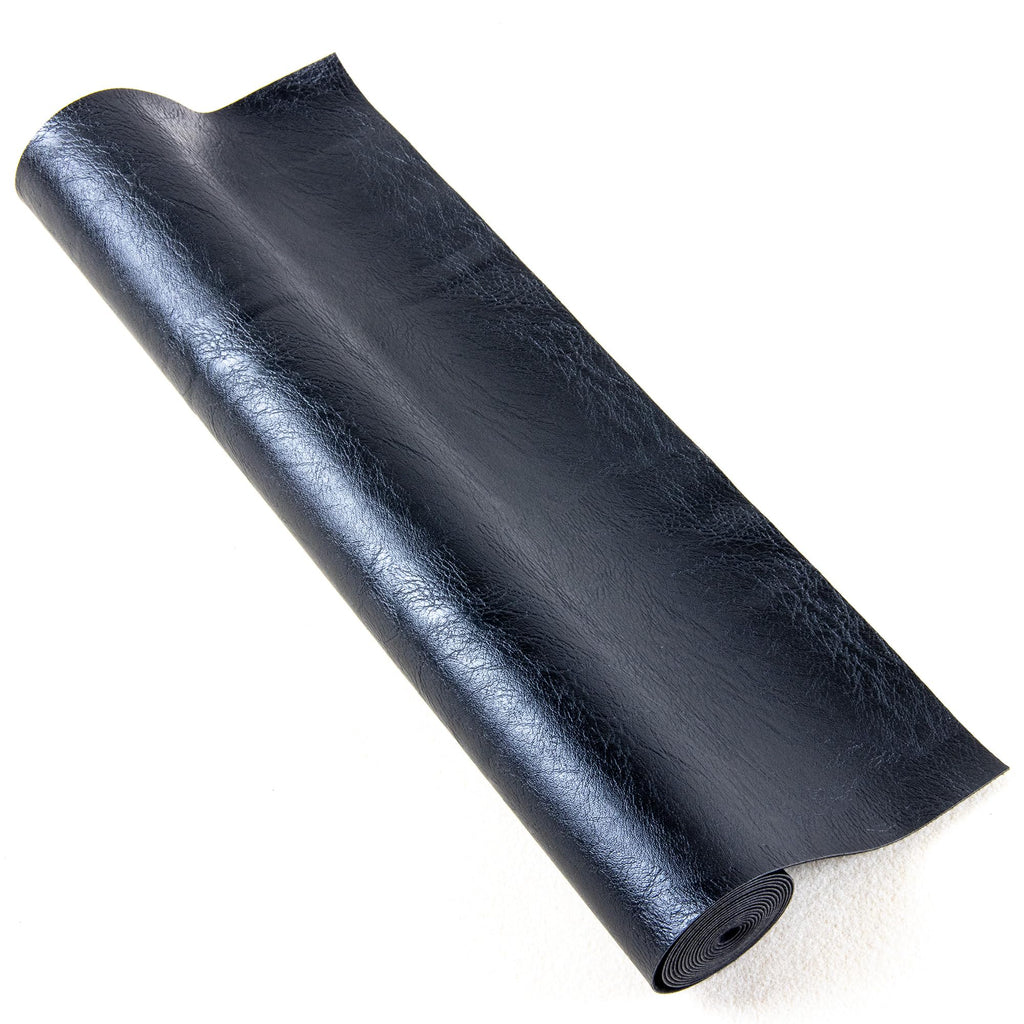 Black Faux Leather Sheet for Handicraft Making, Textured Surface&Cotton Backing, 36x53 Inchs, 0.8mm Thick, for Leather