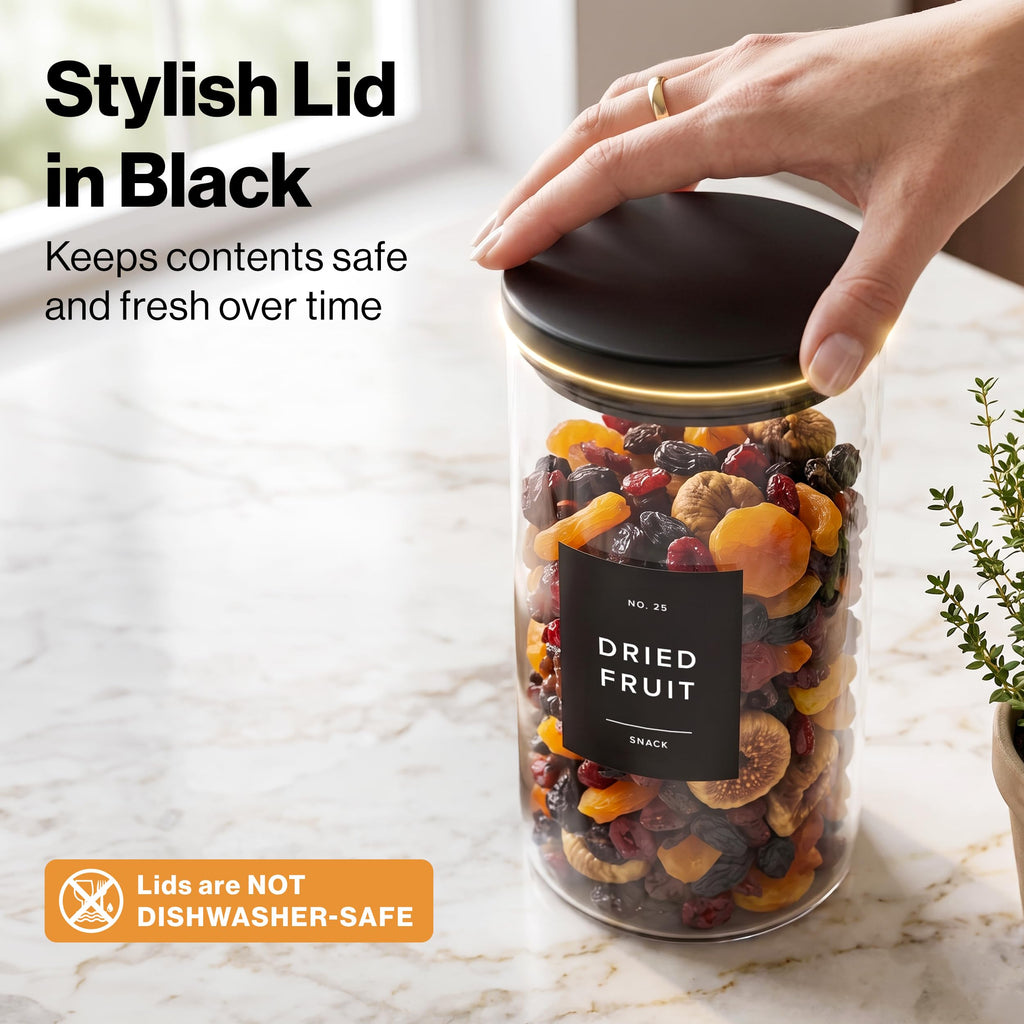 Glass Food Storage Jars - Containers for Pantry Organization