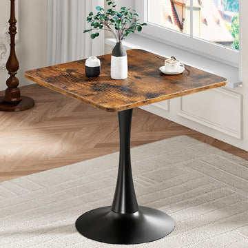 Dining Table, Square Dining Table for 2, 27.6" Dining Room Table for Small Spaces, Tulip Kitchen Table, Anti-Slip