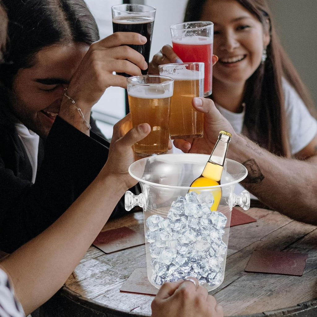 Ice Bucket with Handles Acrylic for Bars and Nightclubs
