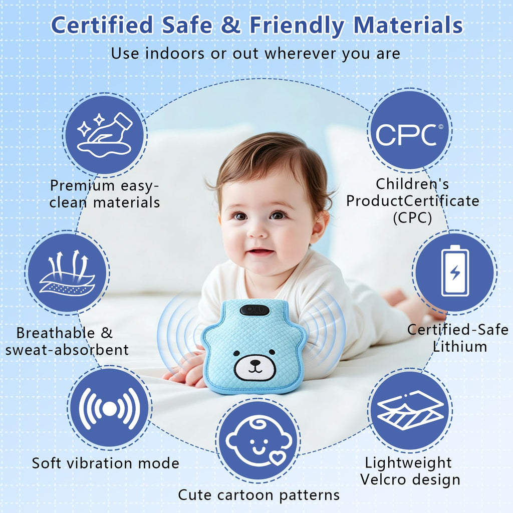 Portable Vibrating Sleep Soother,Crib Vibrating Soother with 3 Adjustable Vibration Modes & 90 Min Timer,Portable