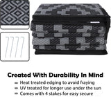 Waterproof Outdoor Rug 8x10 ft, Plastic Reversible Rug, Modern Area Rug, Large Floor Mat for Outdoor