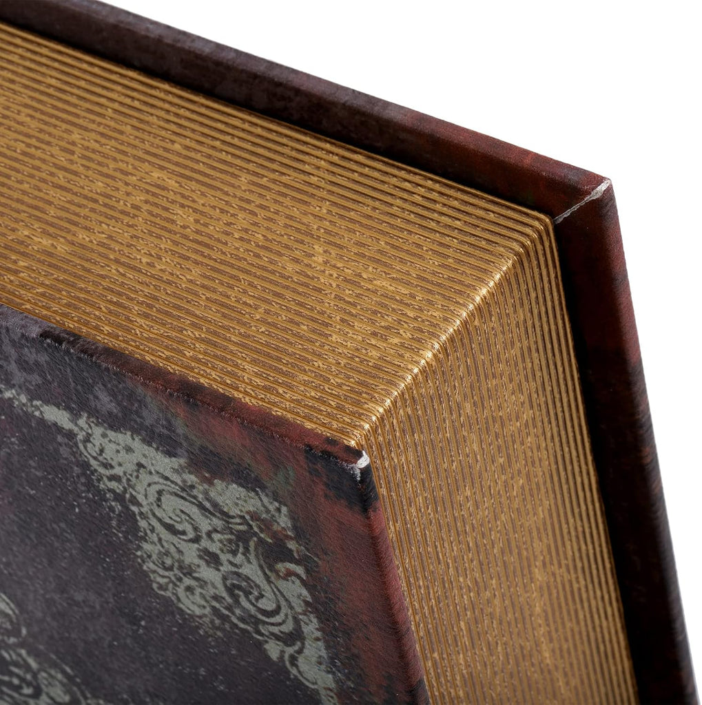 3 Pack Decorative Book Boxes with Magnetic Cover, Wooden Antique Book Decorations Vintage Storage Box - Retro Floral