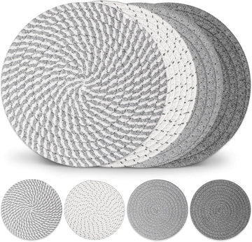 10" Trivets for Hot Dishes, Hot pots and Pans, Heat Resistant Pot Holders, Hot Pads for Countertops - Set of 4